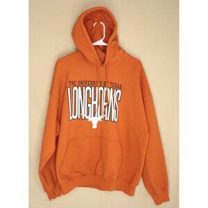 Texas Longhorns University Adult XL Orange Sweatshirt Hoodie Gildan Dryblend